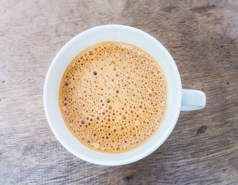 Coffee with foam on top stock photo. Image of milk, latte 57102912