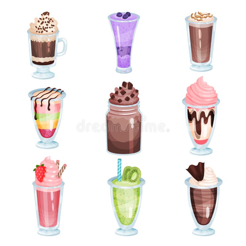 Milkshake Glass Kawaii Character Stock Vector - Illustration of happy,  fresh: 94278989