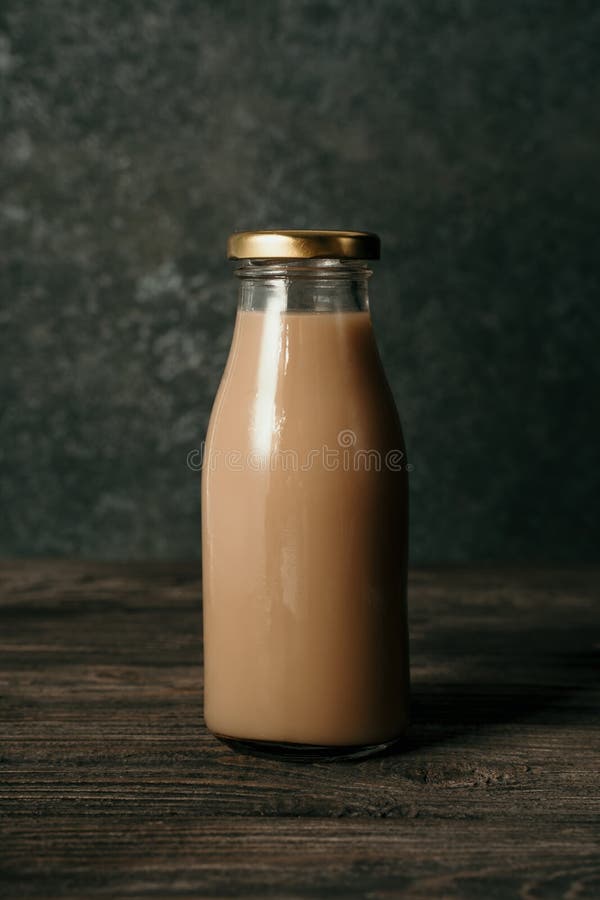 Coffee on a Glass Bottle Product Mockup Stock Image Image of package