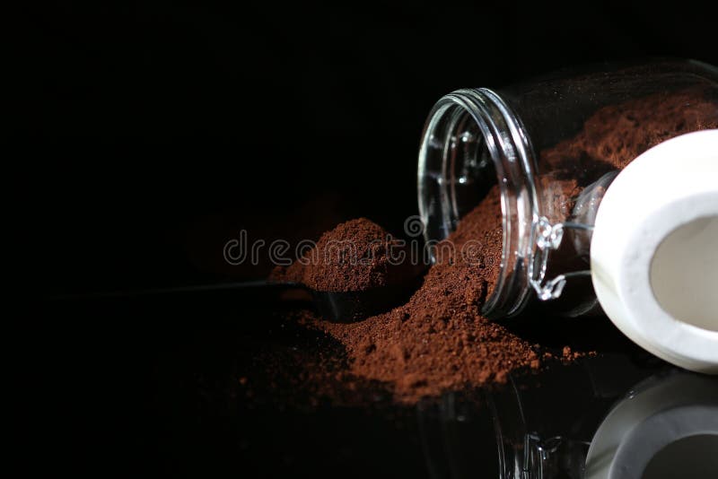 Coffee in a glass jar stock image. Image of full, store 55898059
