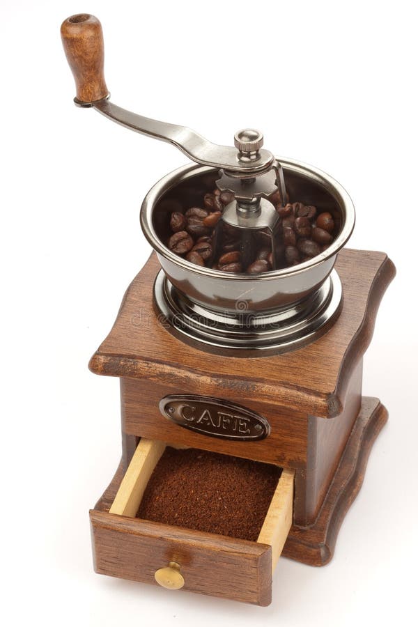 Coffee Grinder, Cup of Coffee and Cake Stock Photo Image of metal