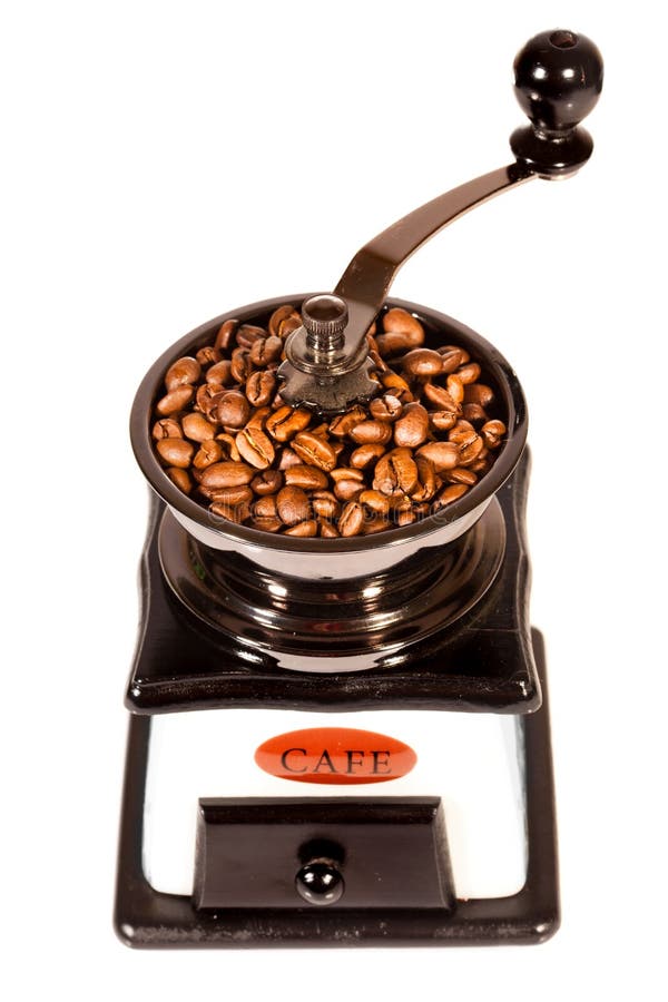 Coffee grinder stock photo. Image of beans, isolated 23087014