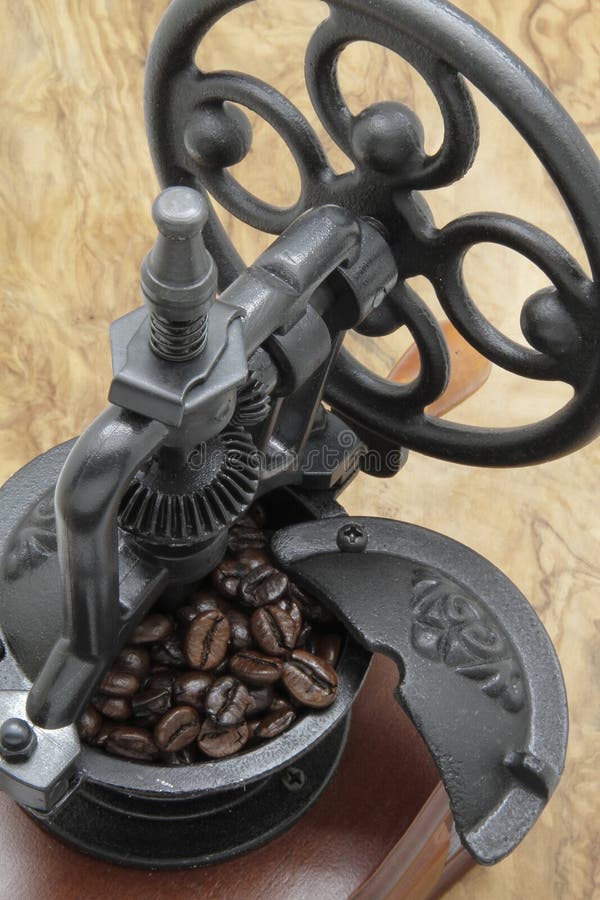 Coffee grinder stock photo. Image of closeup, full, drink 37632344