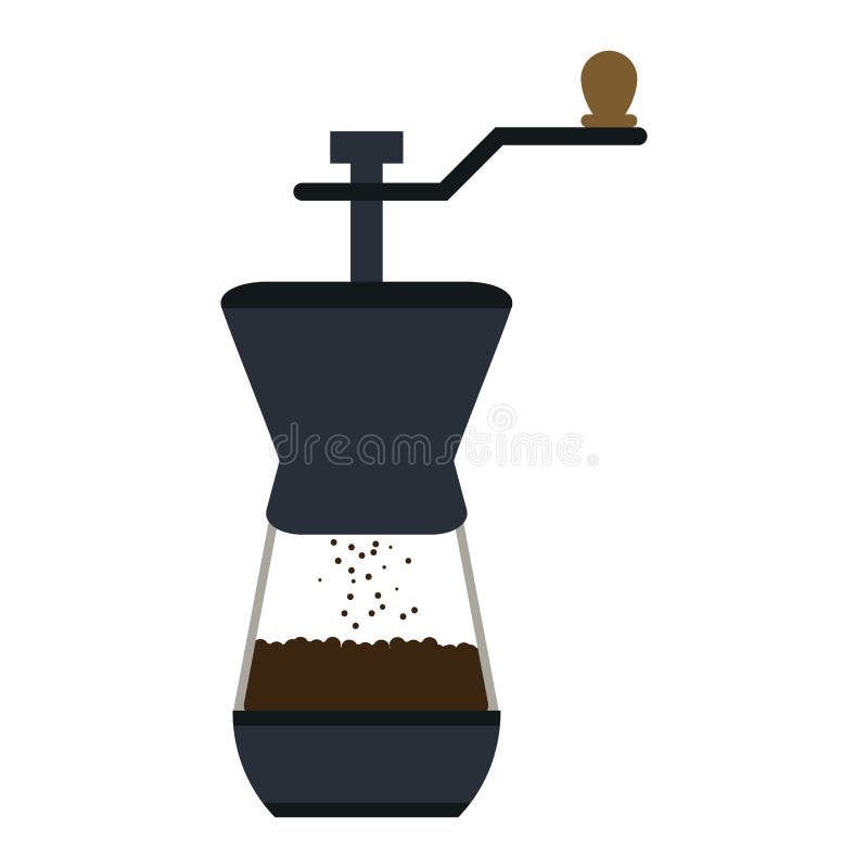 Coffee grinder and beans stock vector. Illustration of cappuccino