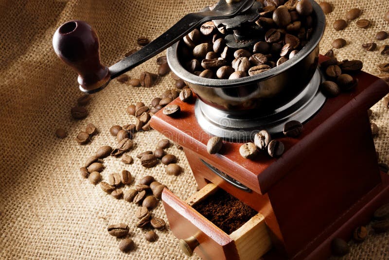 Coffee grinder. stock image. Image of bean, beverage 31014237