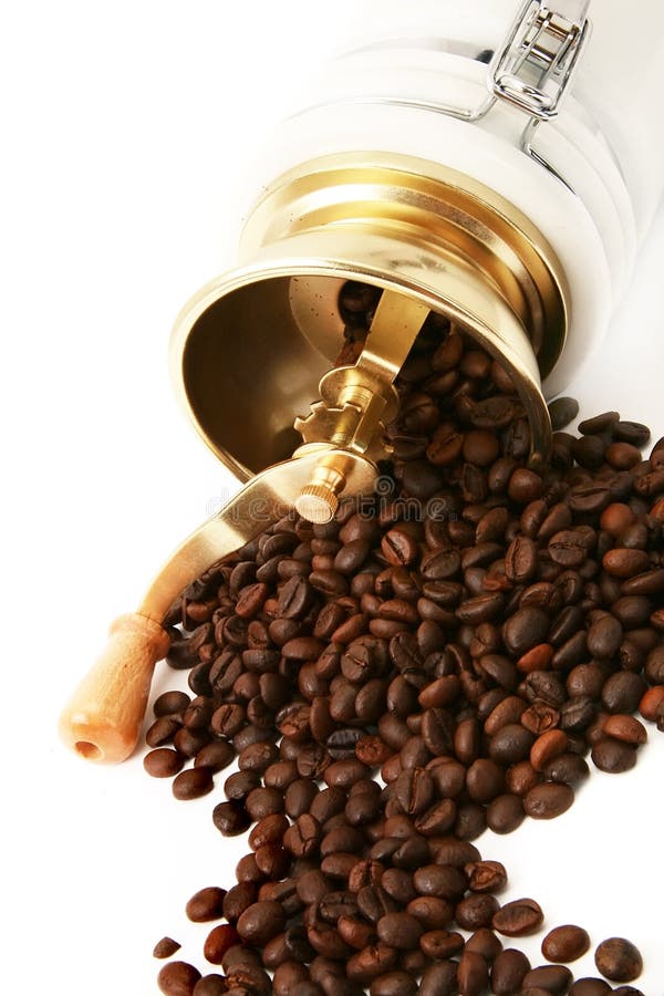 Coffee Grinder with Coffee Beans Stock Photo Image of beverages