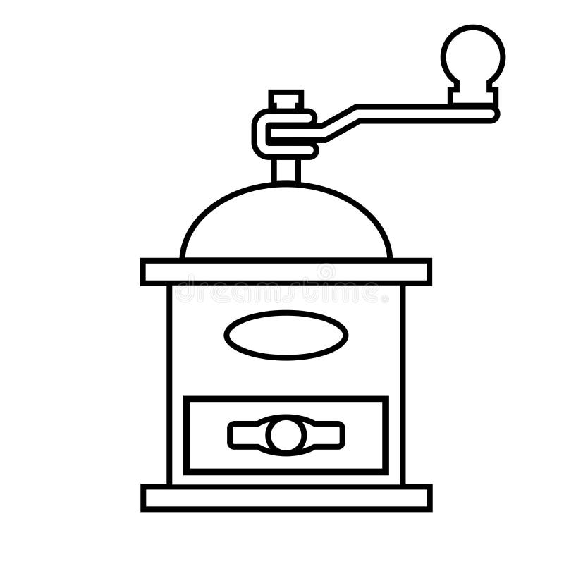 Coffee grinder icon stock illustration. Illustration of process 141099712