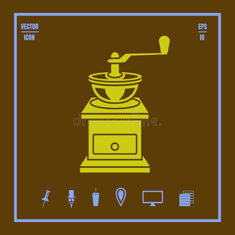 Download Coffee grinder vector icon stock vector. Illustration of ...