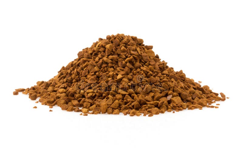 Coffee grounds on white stock photo. Image of powder 46817232