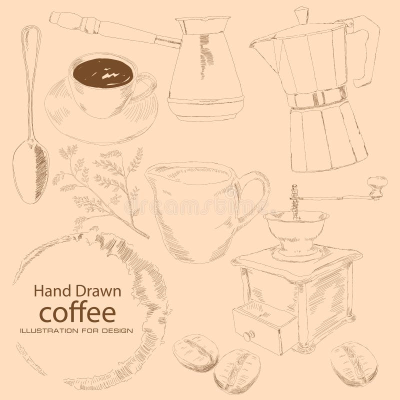 Coffee - hand drawn