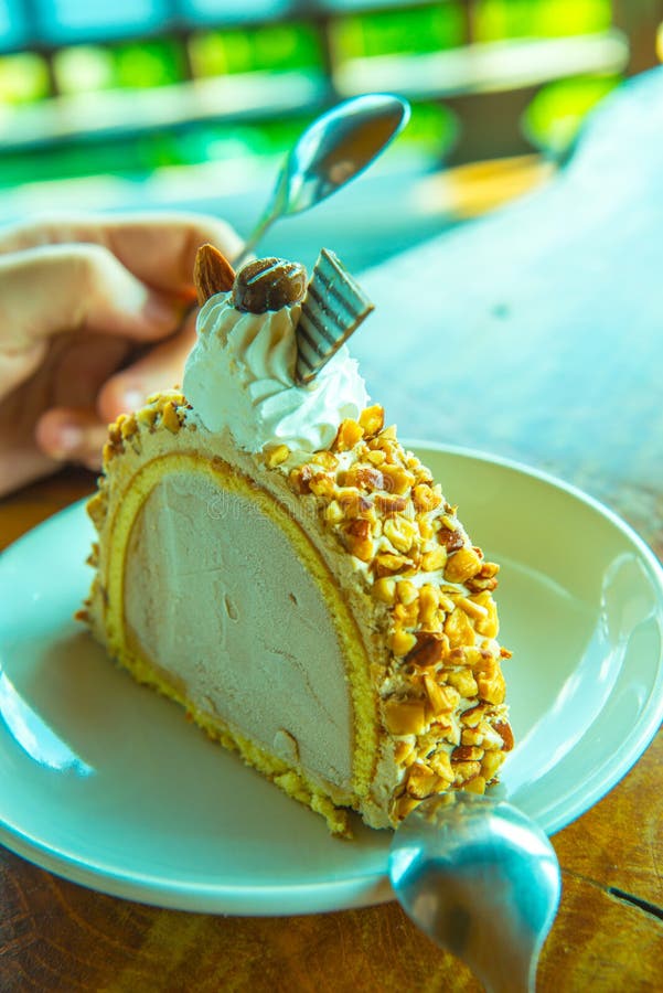 Coffee ice cream cake stock photo. Image of meal, dish 173668790