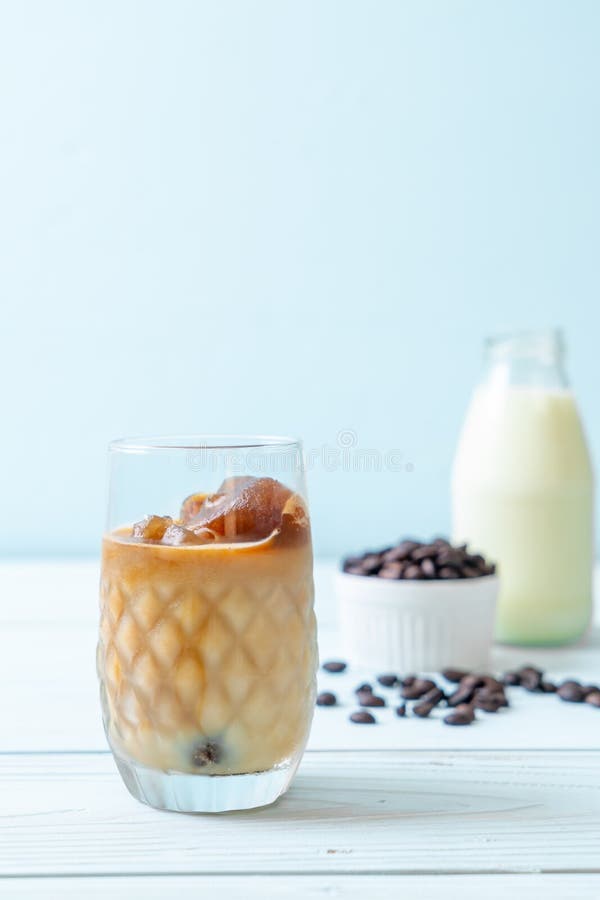 Coffee ice cubes with milk stock photo. Image of caffeine 135503822