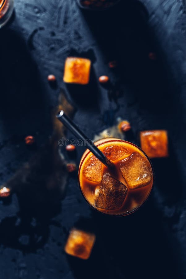 Coffee Ice Cubes, Summer Refreshing Drink, Cold Coffee,deep Shadows