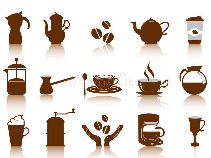 Coffee icon set stock vector. Illustration of espresso 22308946