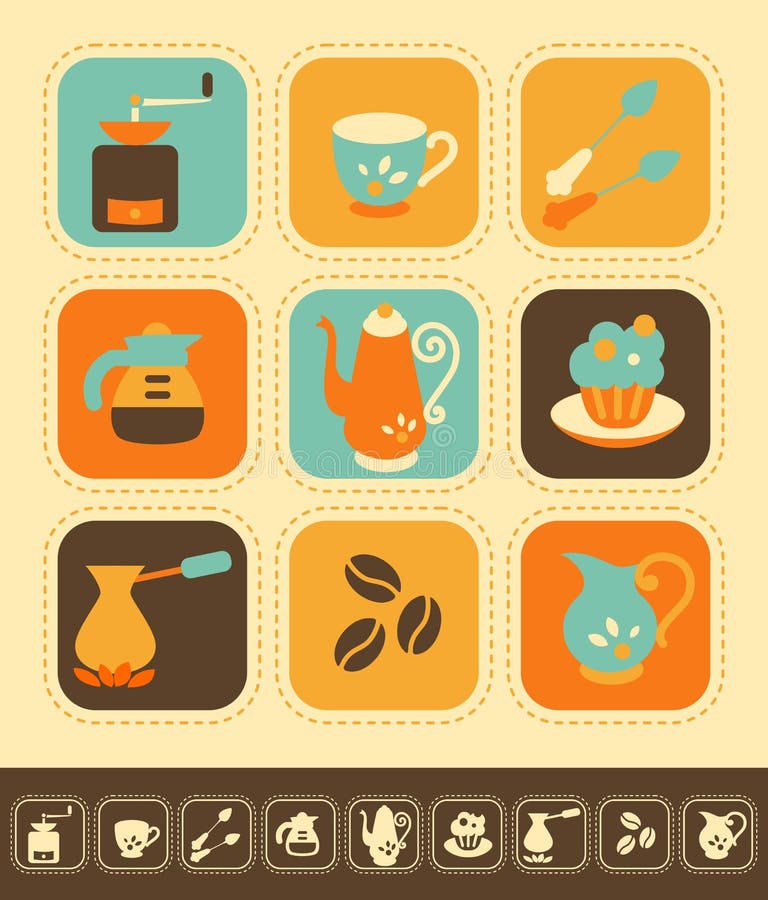 Coffee icons stock vector. Illustration of coffee, graphic 27395707