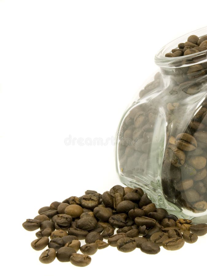 Coffee jar of beans