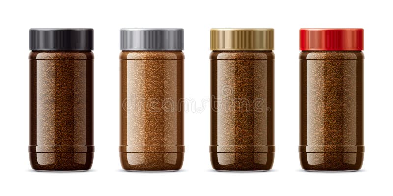 Coffee jars set. Detailed illustration stock illustration