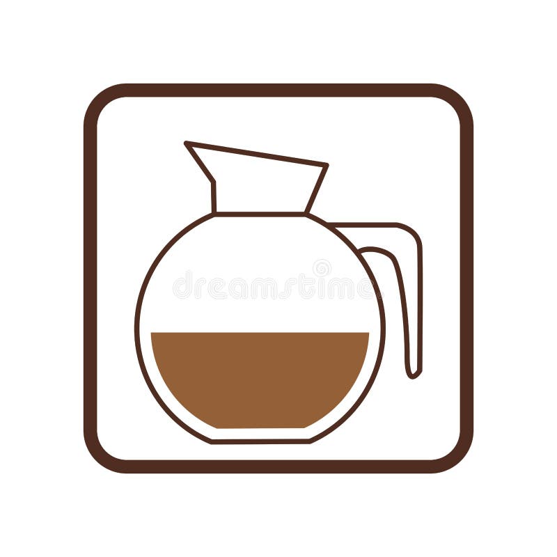 Coffee jug icon image stock illustration. Illustration of saucer 86207477
