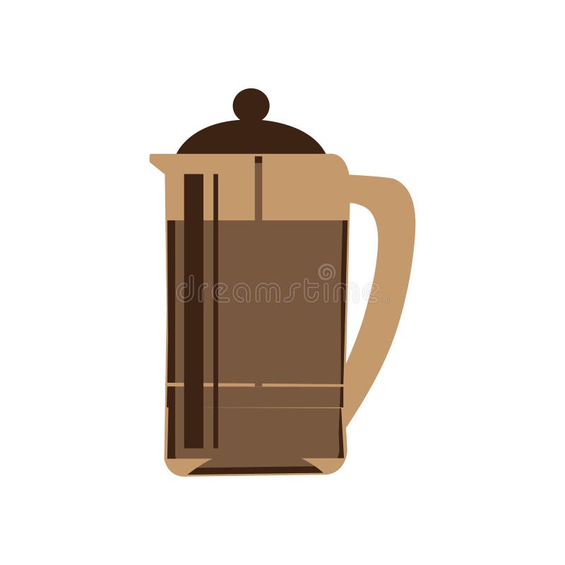 Coffee Jug. Vector Illustration Decorative Background Design Stock
