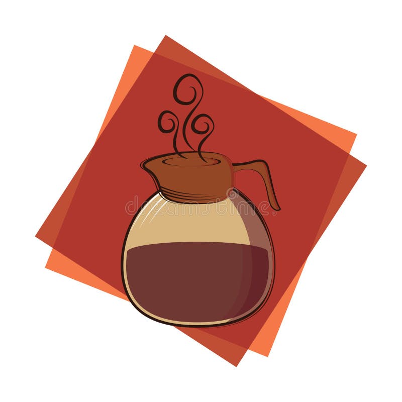 Coffee Jug. Vector Illustration Decorative Design Stock Vector