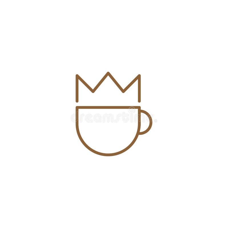 Coffee King Graphic Design Template Simple Illustration Stock Vector
