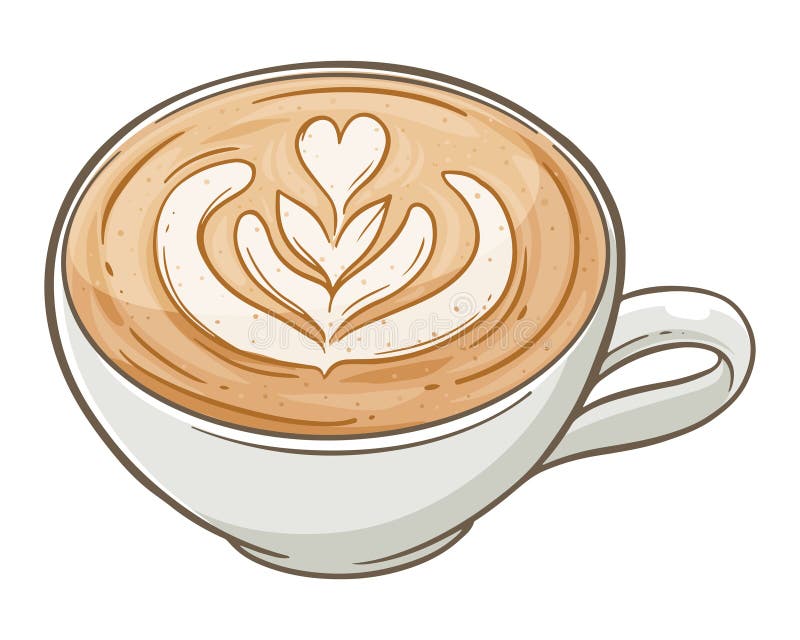 Free Vector  Latte coffee art set