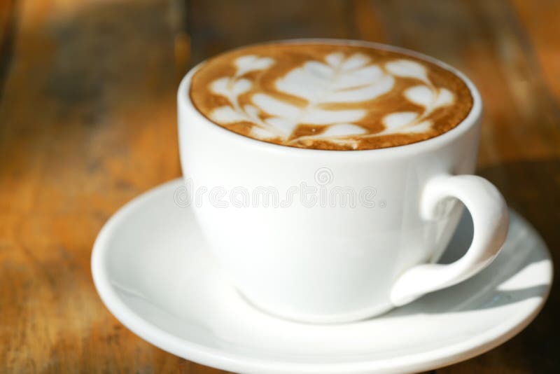 Coffee Latte Art in Coffee Shop Stock Image Image of morning, food 134885925