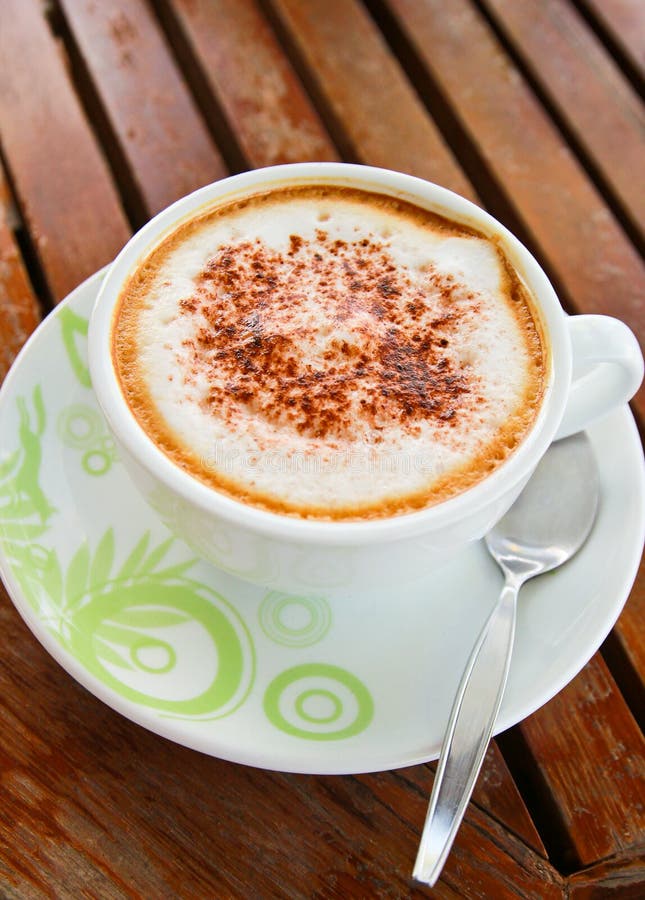 Coffee Latte or Cappuccino in a Cup Stock Photo Image of cafeteria, cocoa 28154862