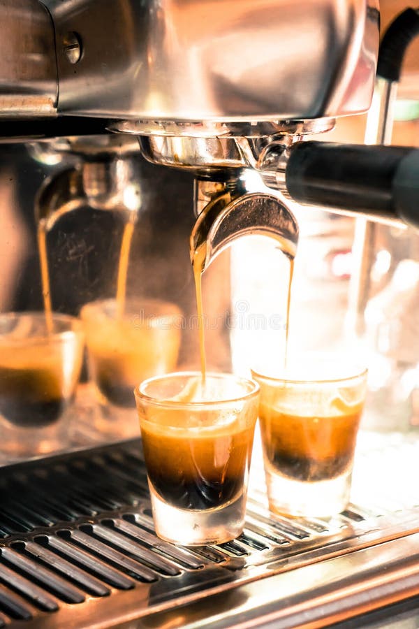 Coffee Machine Brewing a Coffee Stock Image Image of maker, beverage