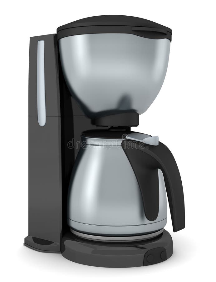 Coffee machine isolated on white background stock illustration