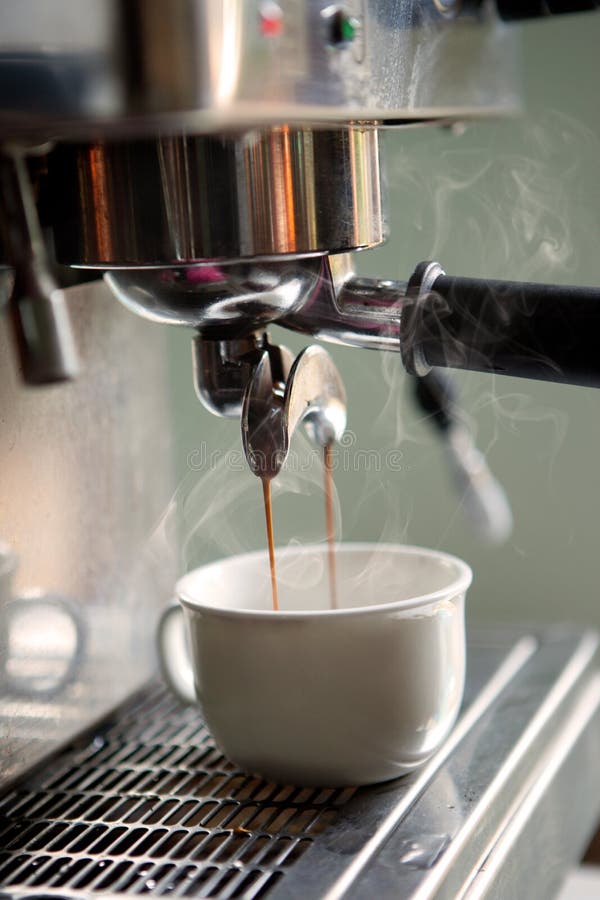 Coffee Machine is Making a Cup of Coffee Stock Photo Image of kitchen