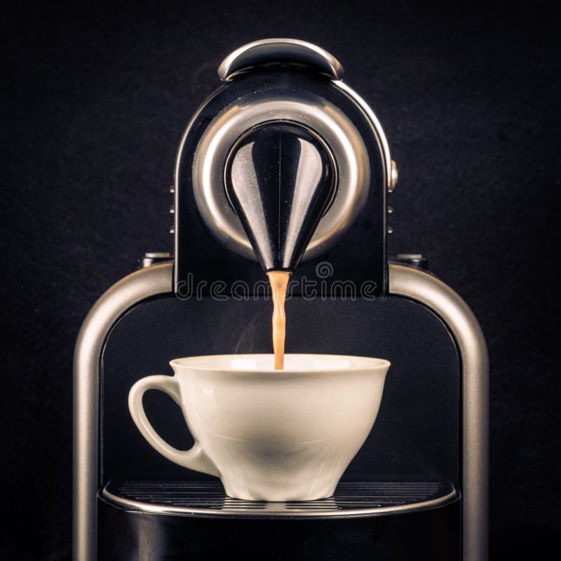 Coffee Machine Making an Espresso Cup Stock Image Image of breakfast