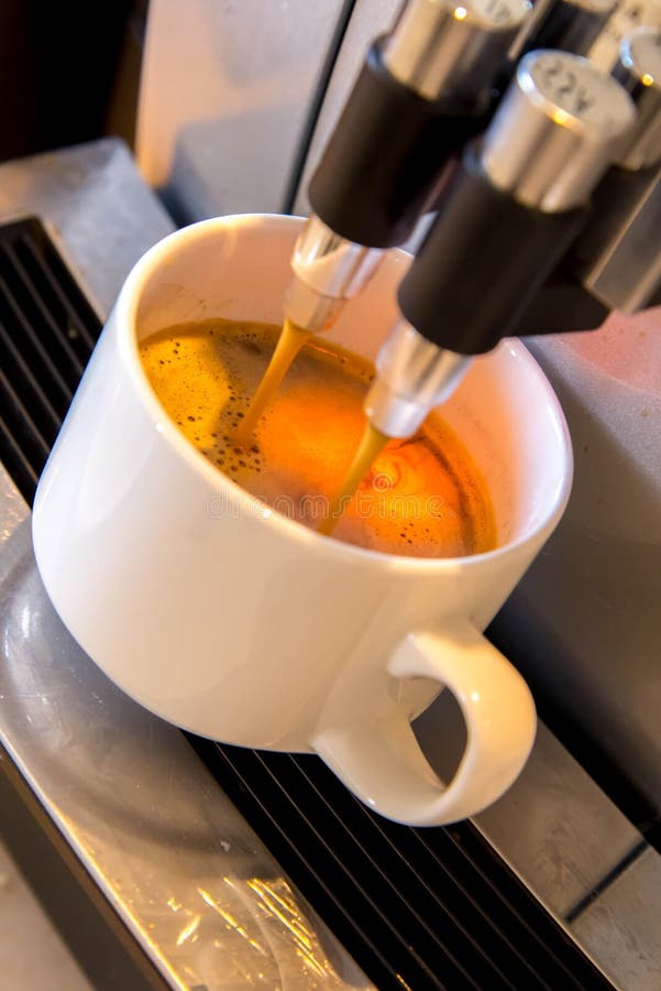 Coffee Machine Making a Fresh Cup of Expresso Stock Photo Image of