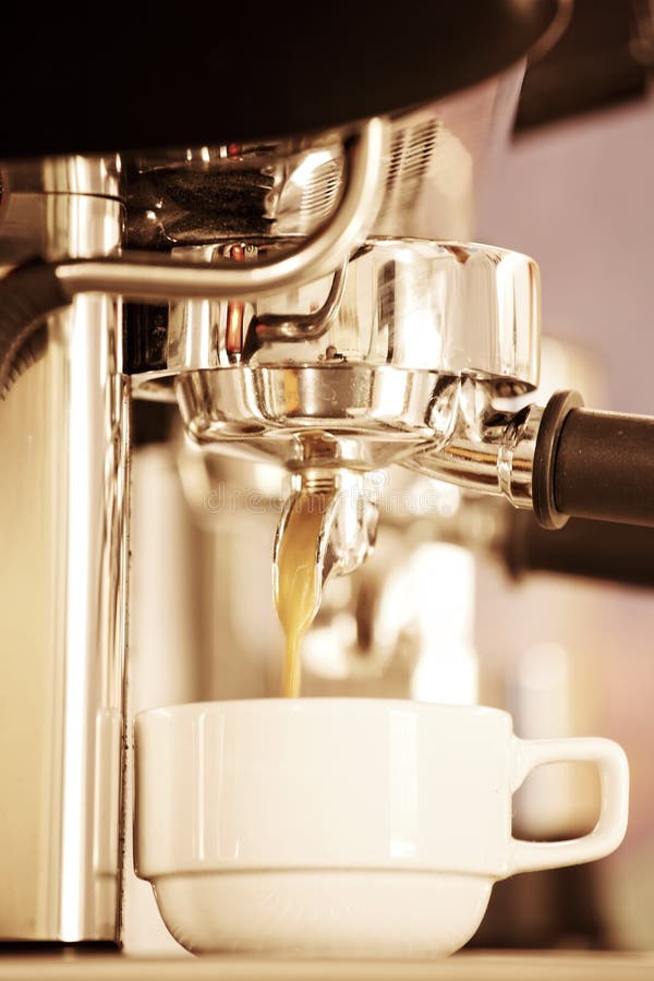 Coffee Machine in Old Style Processed Stock Photo Image of modern