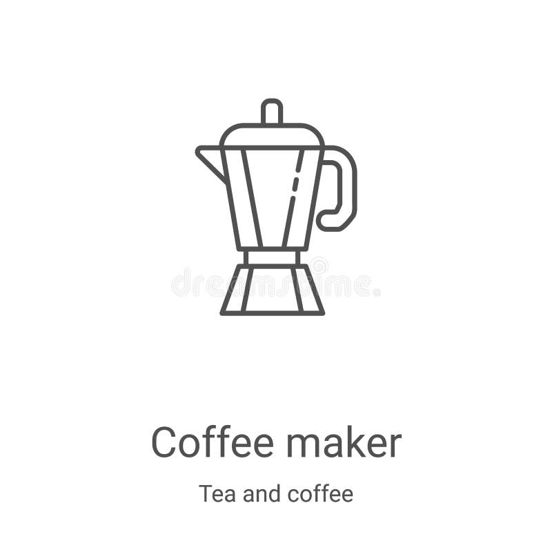 Coffee Maker Icon Vector from Cooking Collection. Thin Line Coffee
