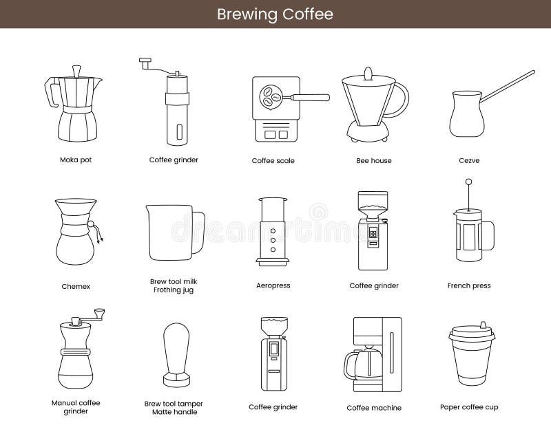 Coffee Brewing Methods Icons Stock Illustrations – 93 Coffee Brewing  Methods Icons Stock Illustrations, Vectors & Clipart - Dreamstime