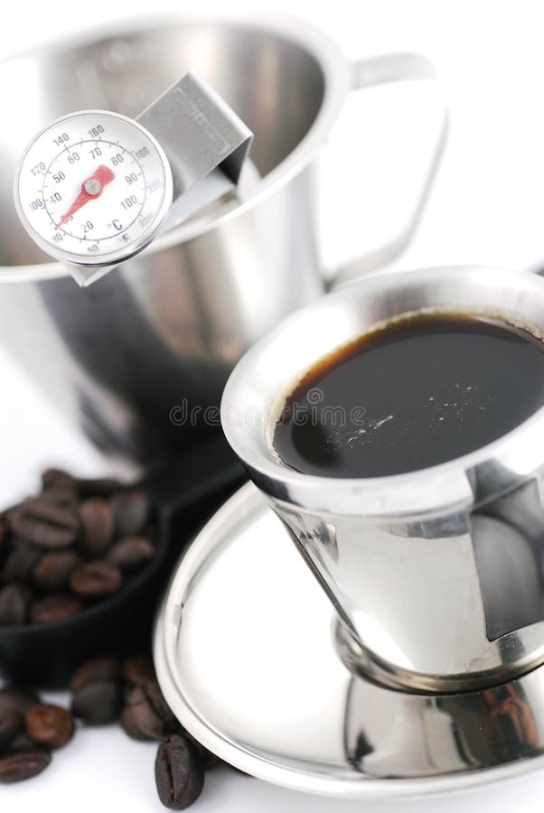 Coffee making tools stock image. Image of thermometer 3687127