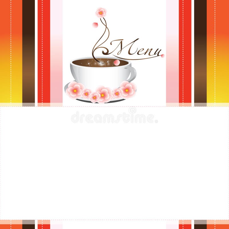 Coffee menu blank stock vector. Illustration of flower - 15516249