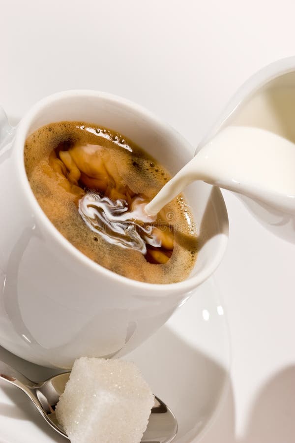 Coffee with milk stock photos