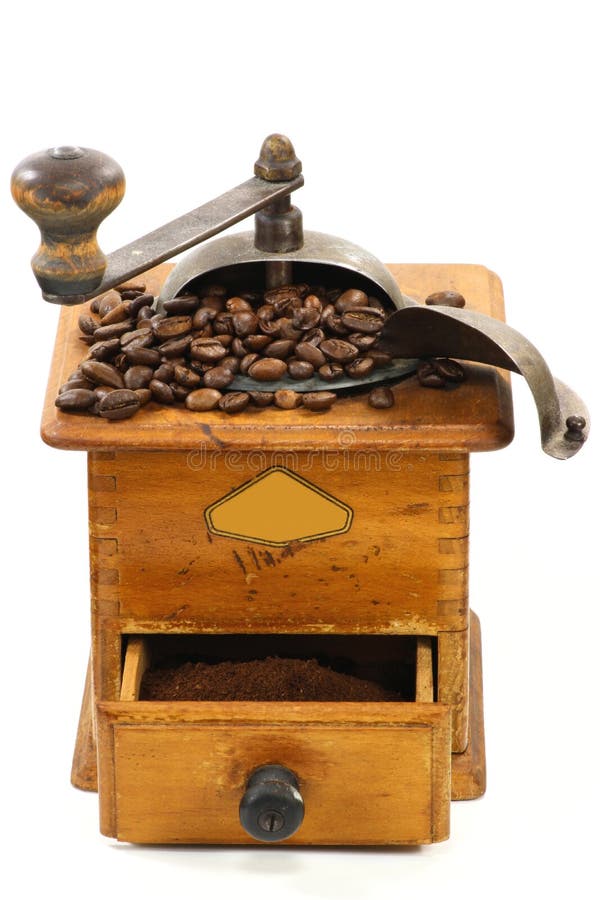 Coffee mill stock photo. Image of roasted, isolated, nostalgia 66380386