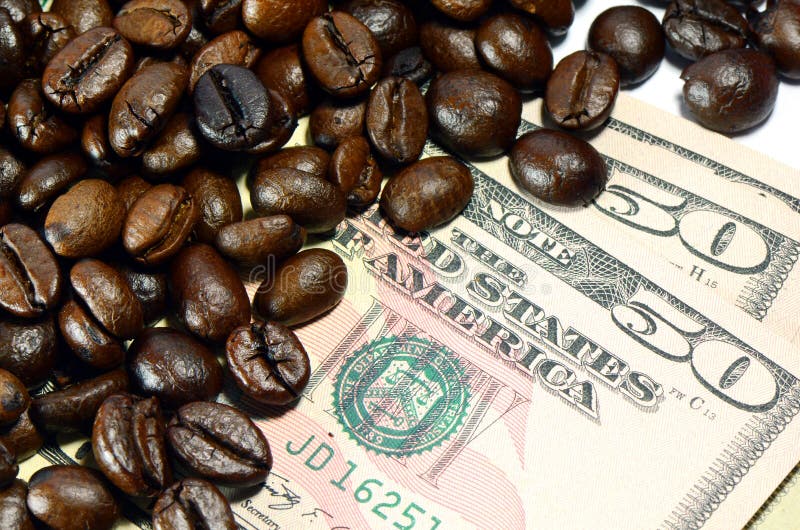 Coffee and Money. stock photo. Image of healthy, late 33046888