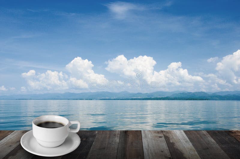 Coffee, Mountain, Lake and Blue Sky Stock Photo Image of river, water 75137858