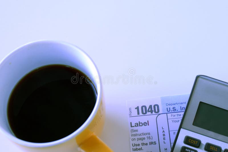 Coffee Mug Usa Tax Form 1040 Calculator Stock Photos Free & Royalty