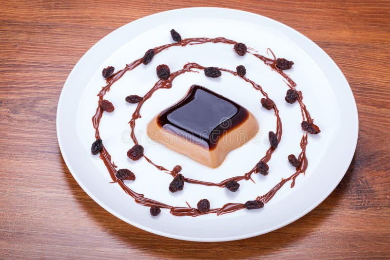 Coffee panna cotta dessert stock image. Image of mousse 38188461