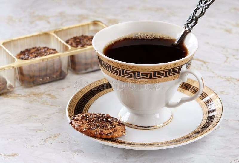 Coffee and pastry stock photo. Image of cocoa, cookie 17554058