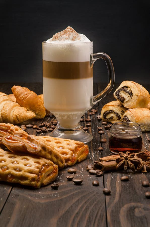 Coffee and Pastry stock photo. Image of dessert, cappuccino 65769788