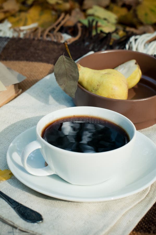 Coffee and pears stock photo. Image of life, chestnuts 21569510