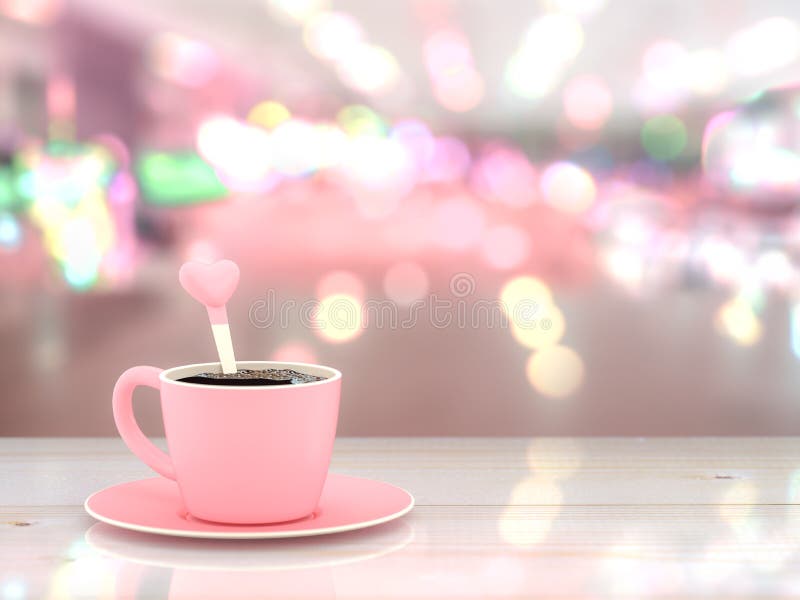 Coffee pink cup on pink pastel background minimal concept Stock Photo by  ©oatintro 184055682