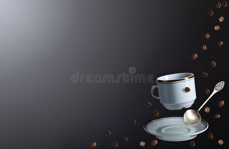 Coffee Pot and Cup of Fresh Black Coffee Stock Photo Image of roasted