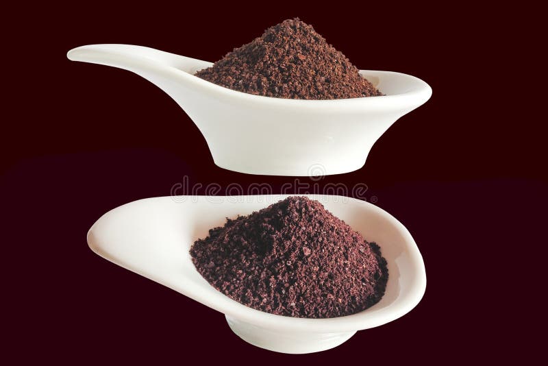 Coffee Powder in White Dish on Wood Stock Image Image of pattern